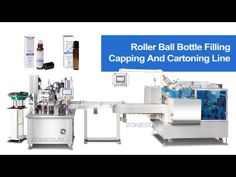 automatic roller ball bottle filling packaging line