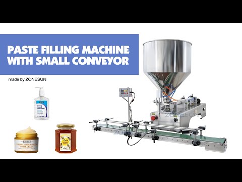 ZS-DTGT1P Automatic Jam Hot Sauce Ketchup Lotion Paste Filling Machine With Conveyor Belt