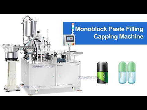 Zonesun zs-afc44 monoblock servo pambon moisturizing cream air-kurang botol botol pompa mesin capping