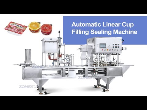 cup filling sealing machine video