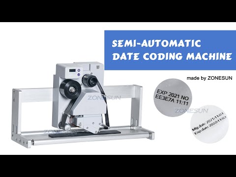 ZS-QA24 Semi-automatic Intelligent Batch Production Date Coding Machine For Labeling Machine