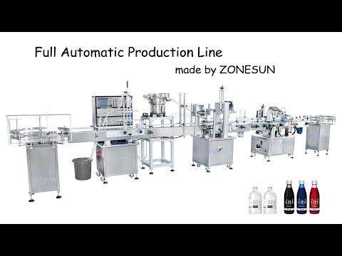 ZONESUN ZS-FAL180P3 Automatic Linear Bottle Cosmetic Oils Juice Whisky Liquid Filling Capping Vibrator And Labeling Machine