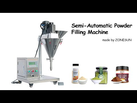 ZS-FM100S Semi-automat mic Botcă Spălător Spălări Coffee Coffee Acrilic Lapte Mașină de umplere a prafului Pudră