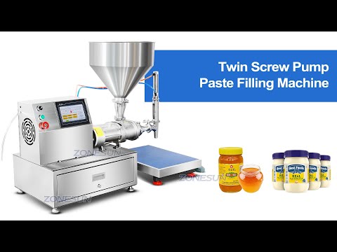 ZONESUN ZS-TSP5A Tabletop Semi-automatic Screw Pump Chili Sauce Fruit Thick Dates Paste Filling Machine