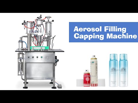 Aerosol spray paint metal can bottle liquid filling and capping machine