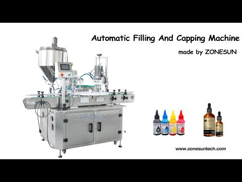 ZONESUN ZS-AFC3 Automatic Essential Oil  Vial Spray Bottle Screw Filling And Capping Machine