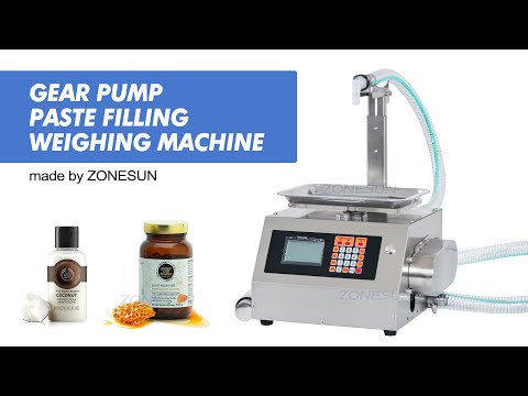 ZS-GPGT1W Semi-automată de mână Sanitizer Pompa Gear Pompe de față Cream Loțiune Pastă de umplere Mașină de cântărire