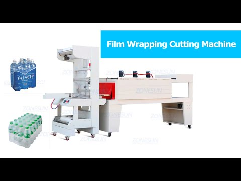 Zonesun ZS-SPL5 félautomata palackozott ital italok ásványvíz hőhőzési alagút hüvelyes fóliak csomagológép