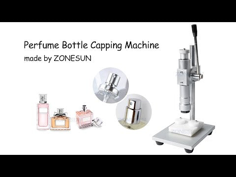 perfume bottle crimping machine video