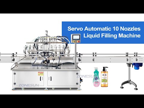 10 heads servo piston pump filling machine