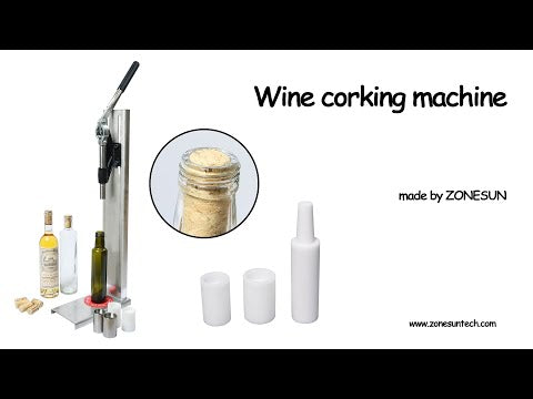 ZONESUN Manual Stainless Steel Corkers Wine Corking Machine Capping Tool Brewed Wine Bottle Cork Press Inserting Machine