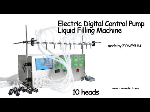 Pump Clean Control Cairan Zonesun Elektrik 3-4GRML kanggo banyu minyak wangi banyu jus dadi minyak penting karo 10 kepala