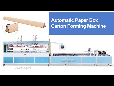 ZONESUN ZS-BFM1 Automatic Triangular Cardboard Boxes Paper Carton Folding Forming Stapler Machine