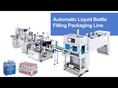 ZONESUN ZS-FAL180Z7 automatische Getränkepflege-Lösung Saft-PET-Flaschen-Bündel Schrumpf folie Flüssig dünger Füll verschluss Kennzeichnung Laser-Codierung Schrumpf verpackungen