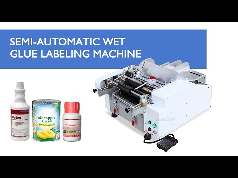 wet glue labeling machine for round bottles