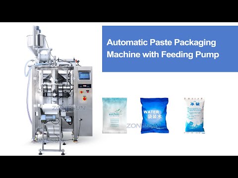 ZS-GFGT620 Forma vertical automática Salsa en bolsas Pasta de agua Pastura de bolsas de líquido y máquina de sellado lateral hacia atrás