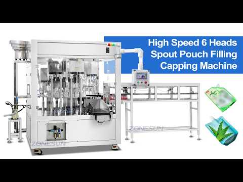 Spout Pouch Filling and Capping Machine