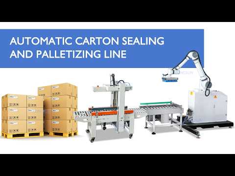 automatic case sealing machine with palletizer