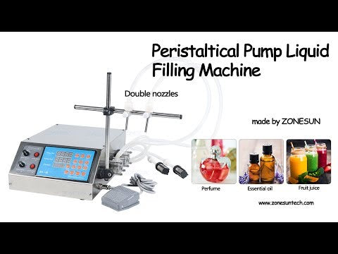 Zonesun 4 Kepala Pump Pump Peristaltic Pump Isi Mesin Kanggo Jus Minyak Wangi