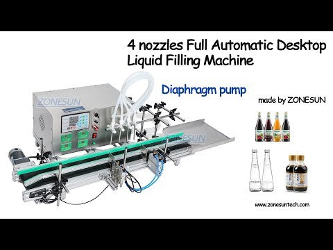 ZS-DTDP4 Máquina de llenado de líquido CNC CNC CNC CNC con transporte de 110V-220V para una máquina de llenado de perfume relleno de agua