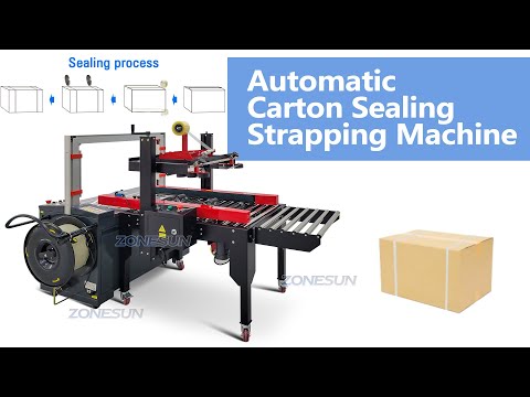 automatic carton sealing strapping machine