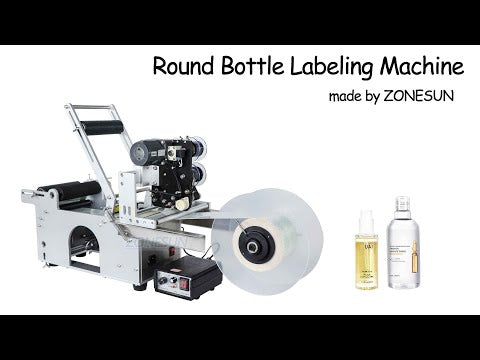 ZONESUN ZS-TB50DT Semi-automatic Round Jar Cosmetic Transparent Sticker Bottle Labeling Machine