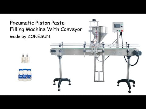 ZONESUN ZS-GY1C Automatic Paste Filling Machine With Conveyor For Honey Sauce Cream Lotion