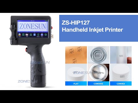 ZONESUN ZS-HIP127 Handheld Intelligent Barcode QR Code Inkjet Coder Printer Coding Machine For Food Bags Yogurt Boxes Plastic Bottles