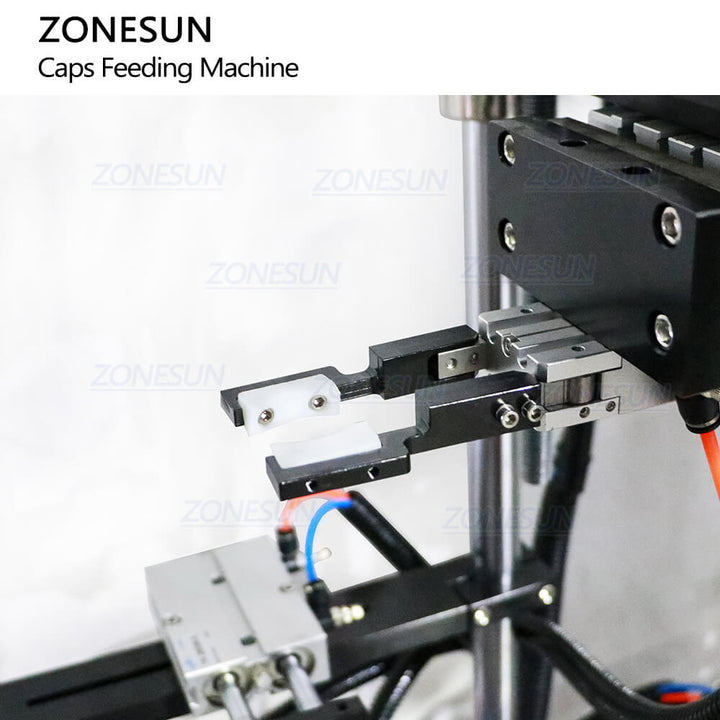 clamping structure of pump head capping machine for shampoo