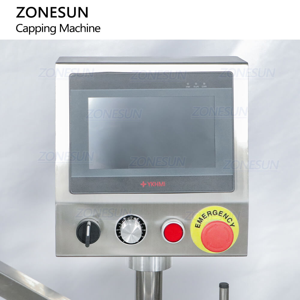 control panel of bottle screw capping machine