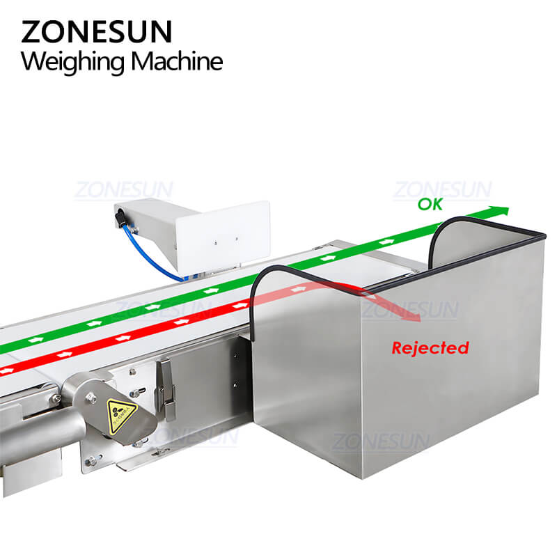 rejecting system of ZS-MD210 automatic checkweigher machine