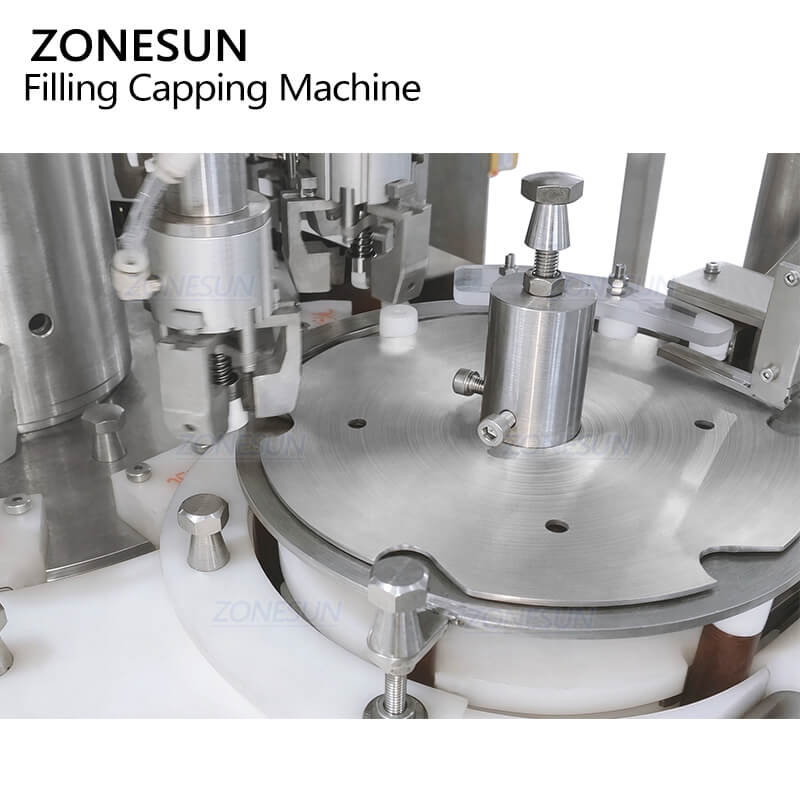 rotary capping system of automatic bottle rinsing filling capping machine