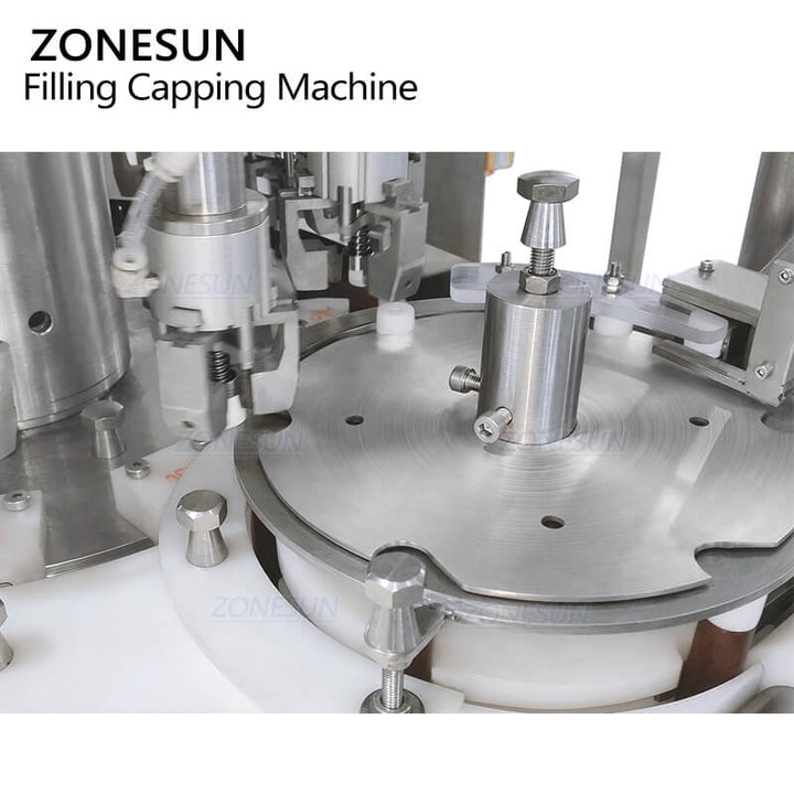 rotary capping system of automatic bottle rinsing filling capping machine
