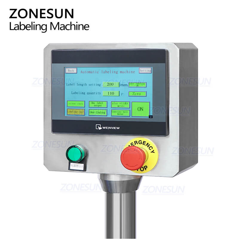control panel of high speed labeler