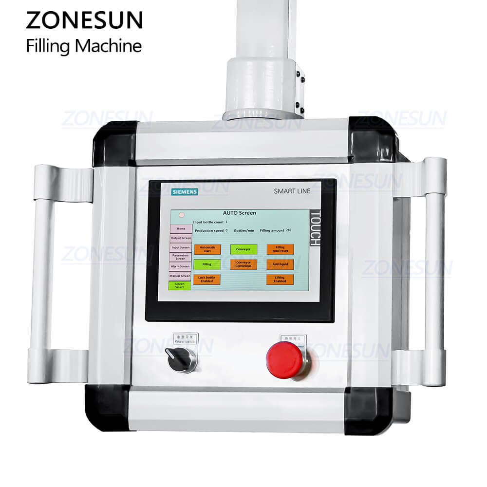 control panel of pepper sauce filling machine