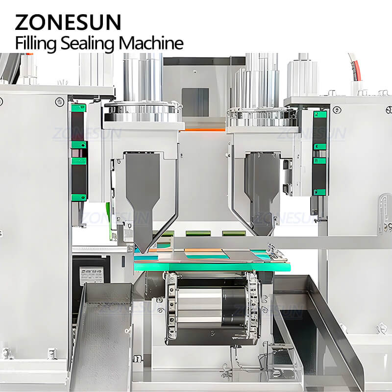 sealing structure of automatic powder straw filling sealing machine