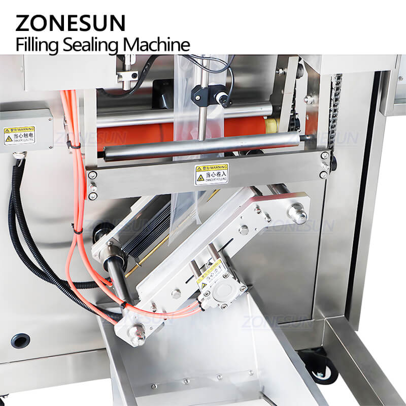 ZONESUN ZS-RPFS120X Automatic Rotor Lobe Pump Salad Dressing Sauce Sachet Vertical Form Filling Sealing Packing Machine
