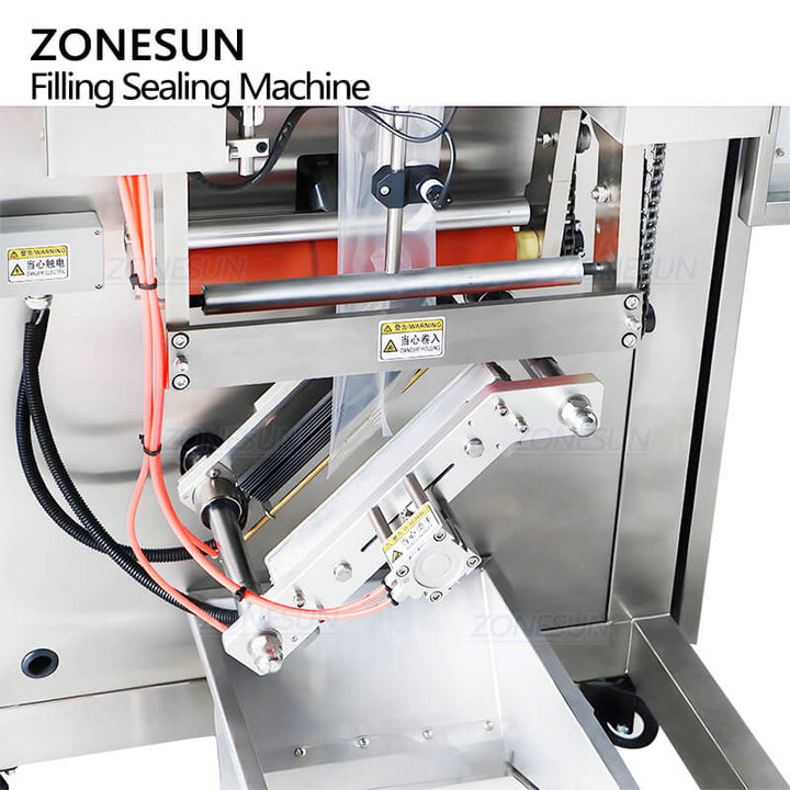 ZONESUN ZS-RPFS120X Automatic Rotor Lobe Pump Salad Dressing Sauce Sachet Vertical Form Filling Sealing Packing Machine