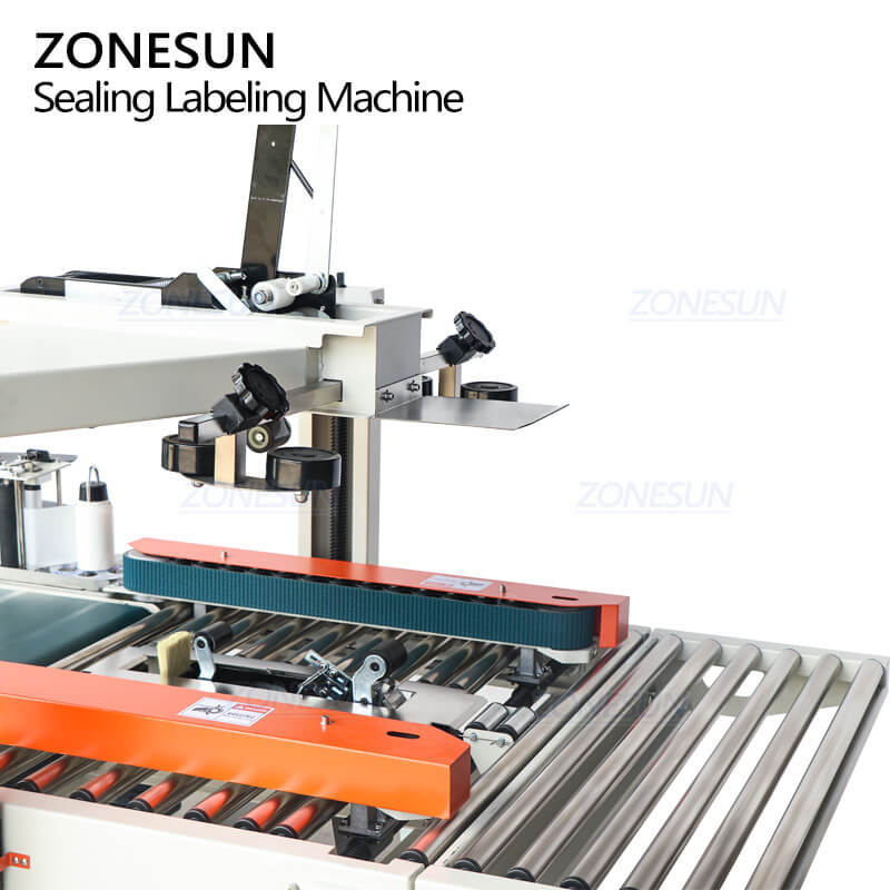 sealing system of carton sealing and labeling machine