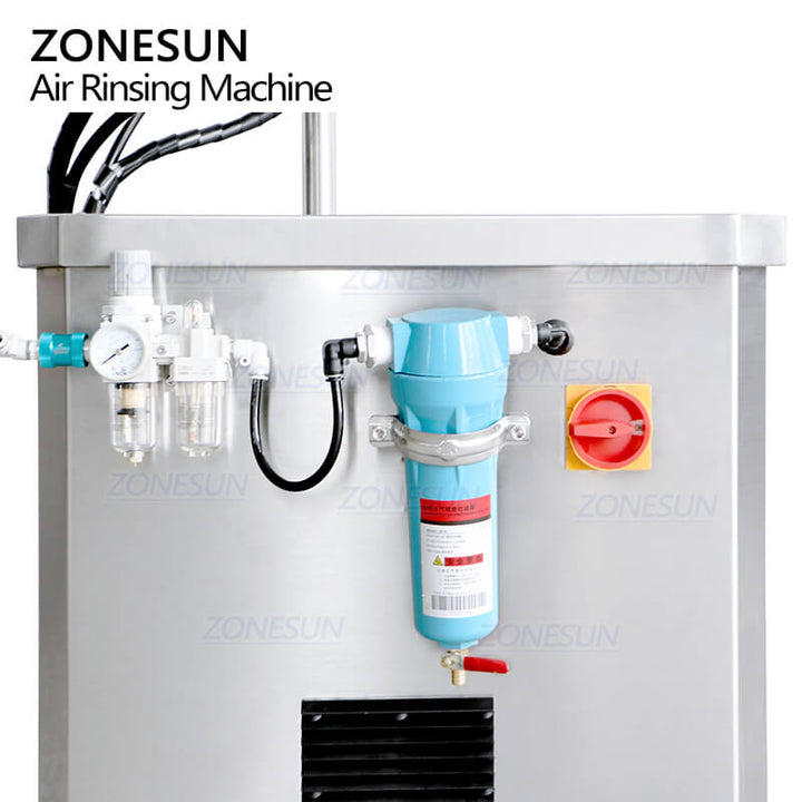 Semi-automatic 2 Head Plastic Glass Bottle Air Rinser Cleaning Machine ...