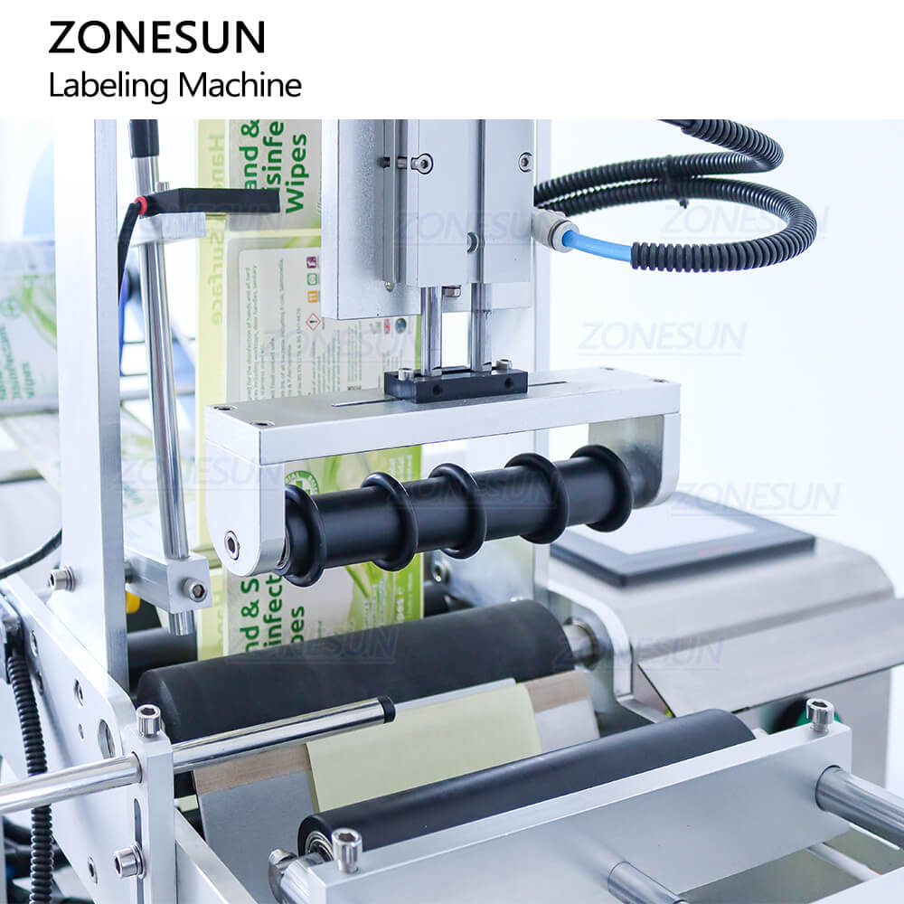 labeling structure of semi-automatic label applicator 