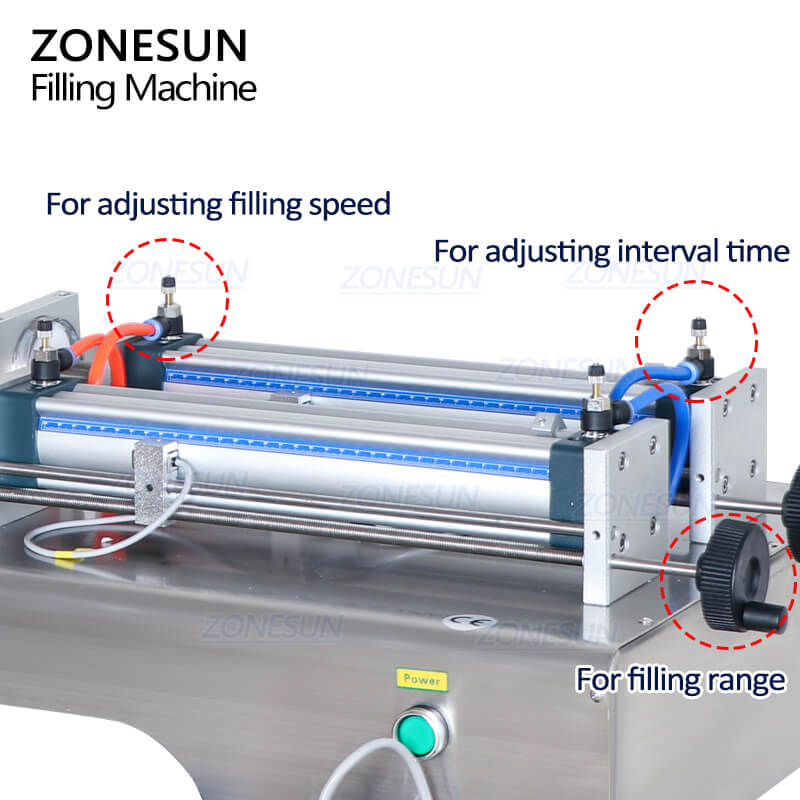 air cylinder of semi-automatic pouch bag filling capping machine