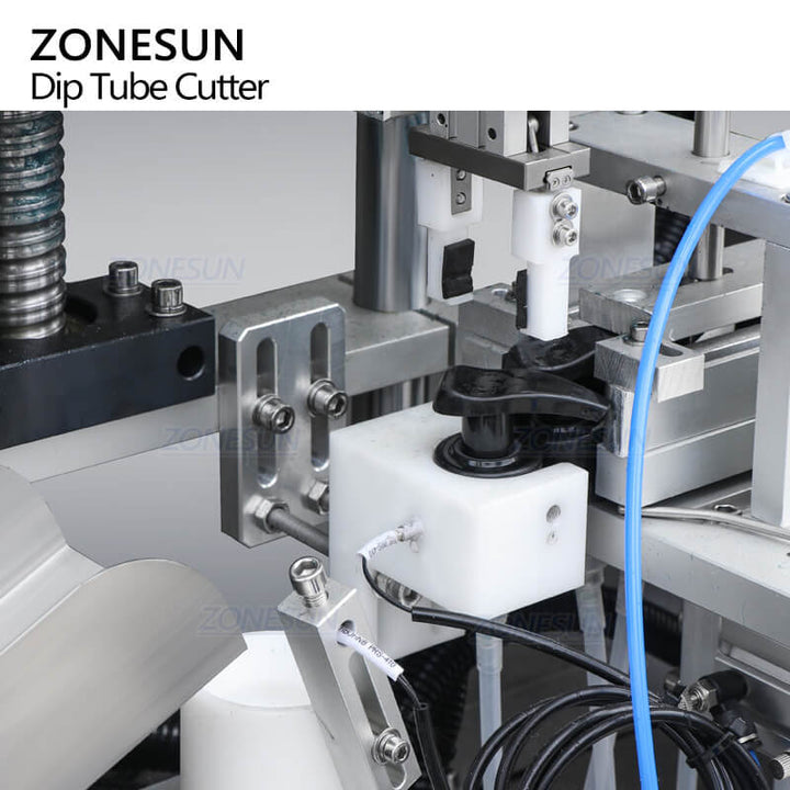 servo gripping mechanism of lotion pump dip tube cutting machine