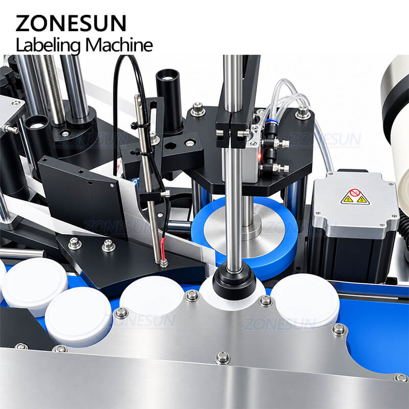 side labeling system of pharmaceutical bottle labeling machine