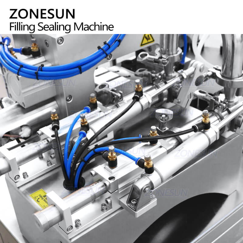 ZONESUN ZS-AFS05 자동 데스크톱 2 헤드 립글로스 화장품 혈청 선 스크린 얼굴 클렌저 압착 가능한 소프트 튜브 충전 시스템