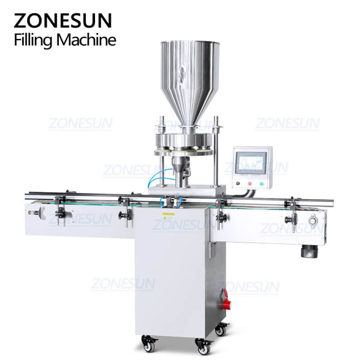 Zonesun zs-kl01s Particule automatique Grain Rice Spice Nrouss de sucre Graines de thé Machine de remplissage de bouteille de tasse