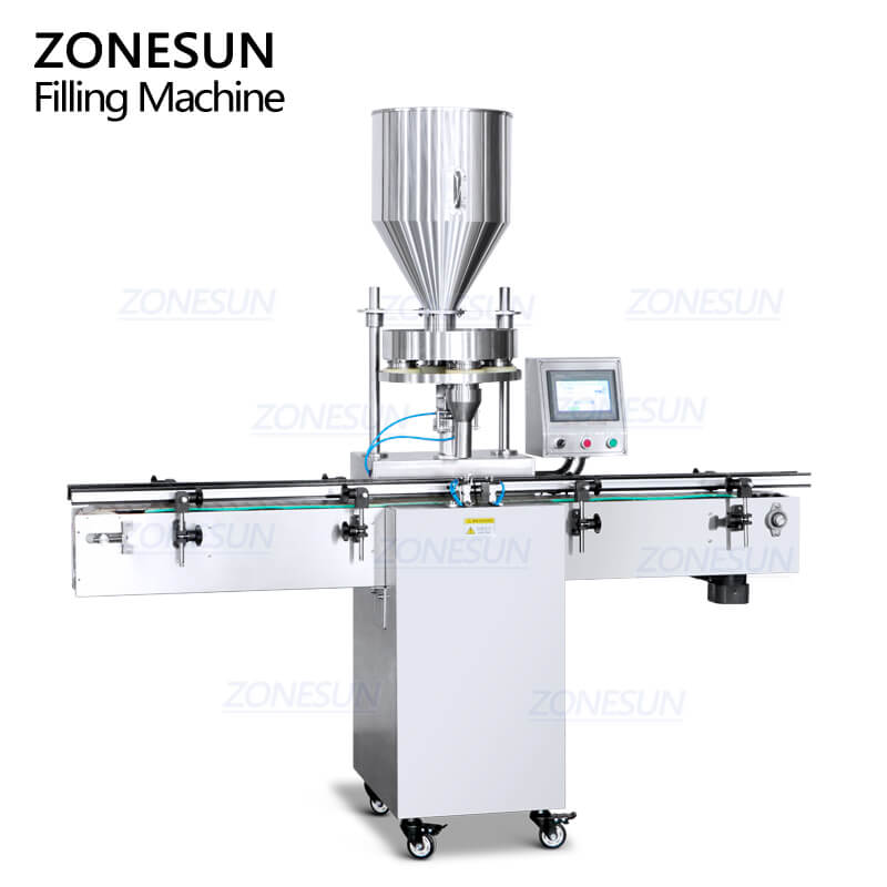 Zonesun zs-kl01s Particule automatique Grain Rice Spice Nrouss de sucre Graines de thé Machine de remplissage de bouteille de tasse