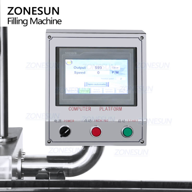 ZONESUN ZS-KL01S Automatische Partikel Korn Reis Gewürz Zucker Nüsse Tee Samen MeasurinG Cup Flaschen Füll maschine