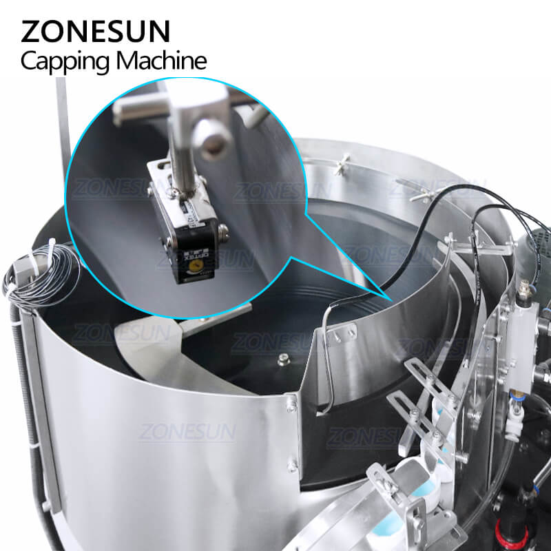 vibratory bowl sorter of automatic bottle capper