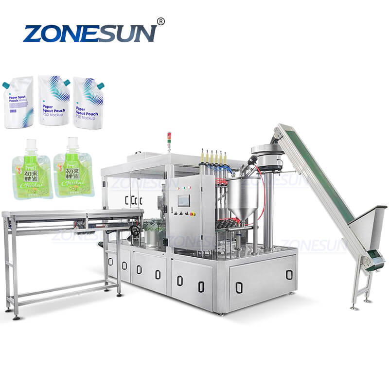 pouches filling capping machine